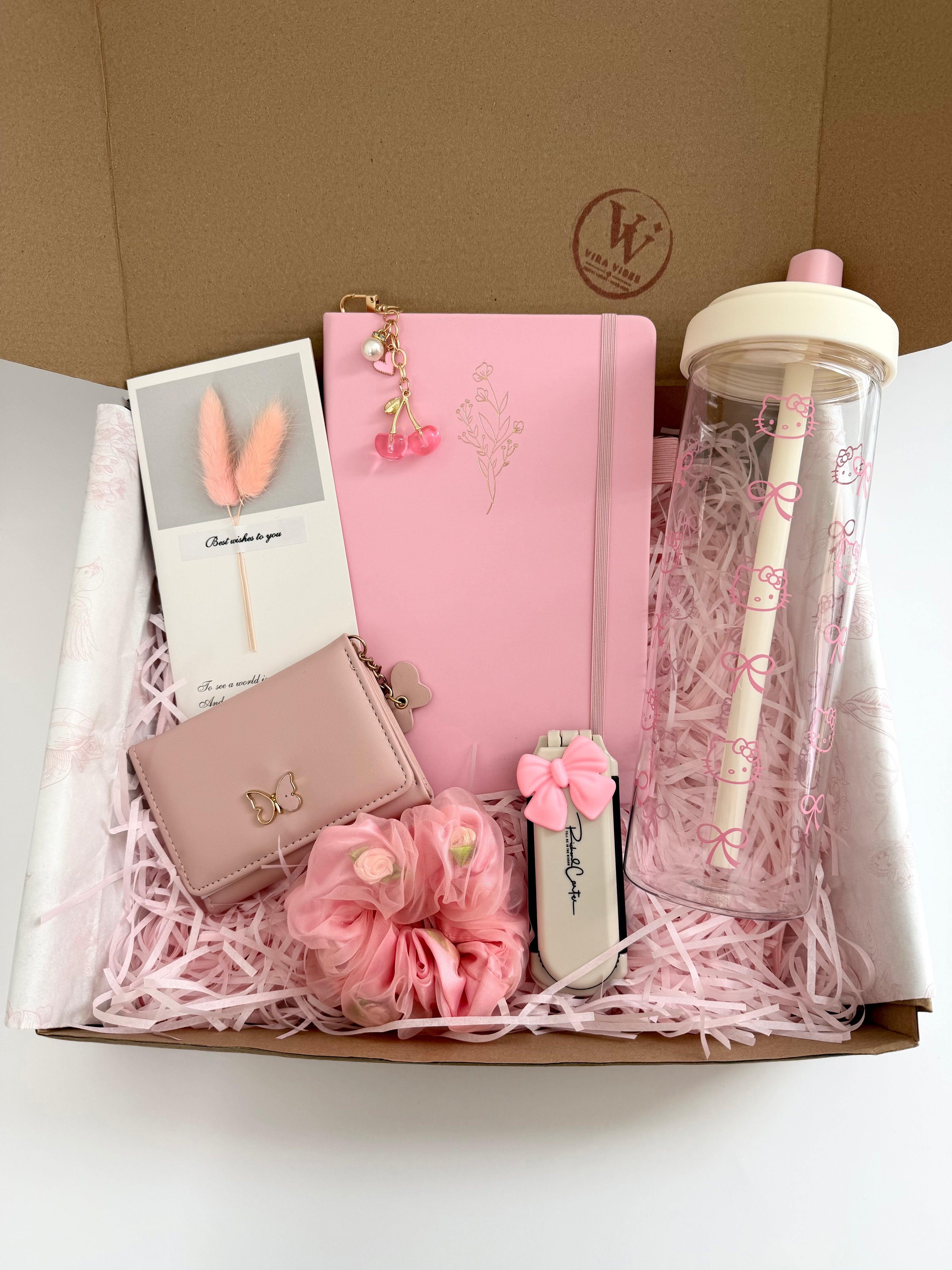 💗🌸Pink Kitten & Bows Gift Box
