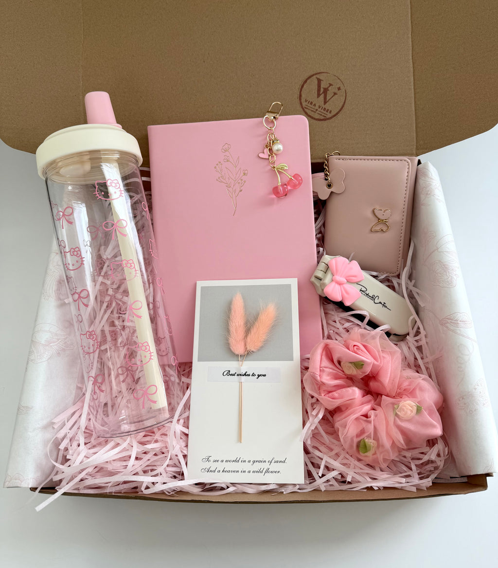 💗🌸Pink Kitten & Bows Gift Box