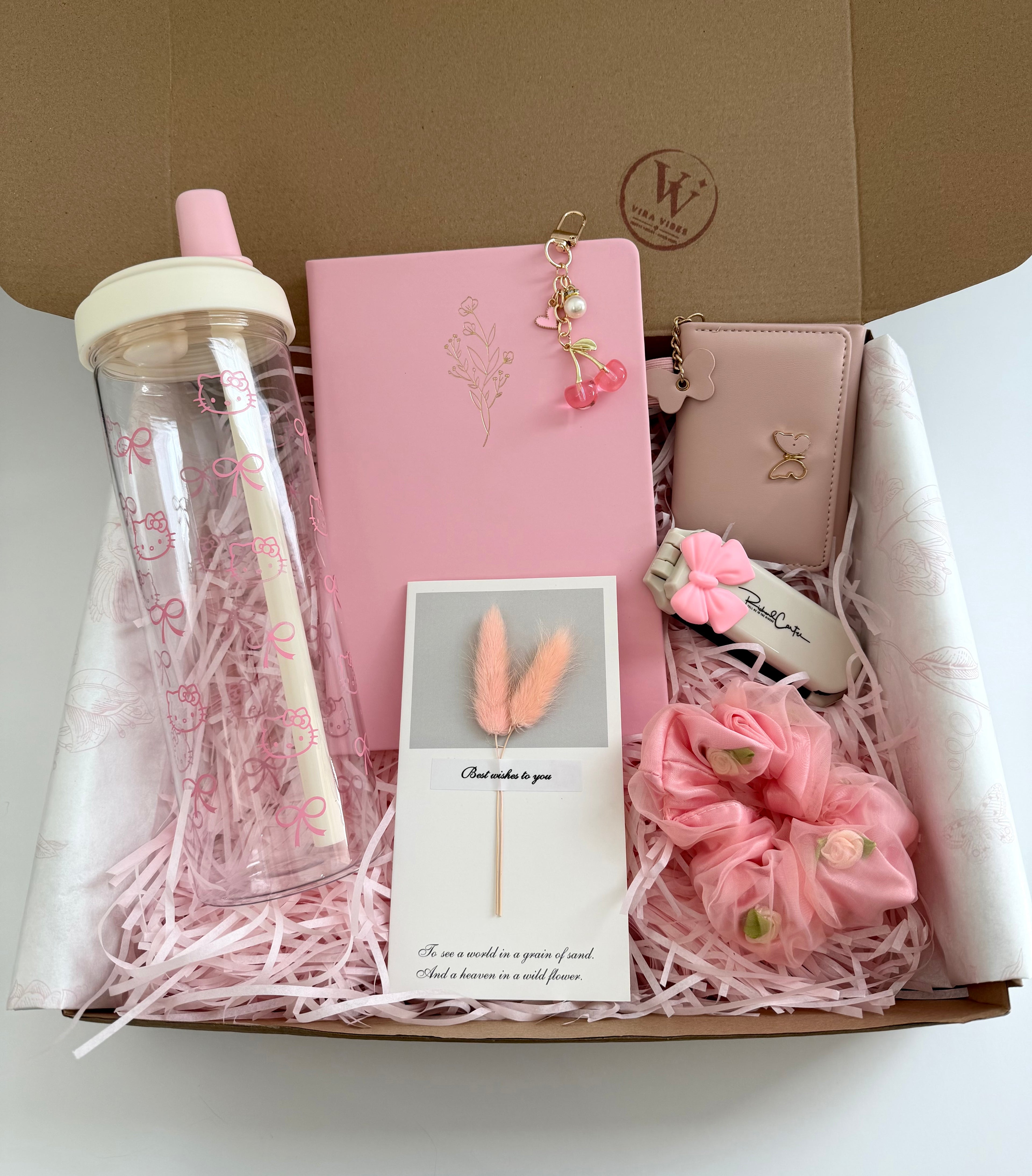 💗🌸Pink Kitten & Bows Gift Box